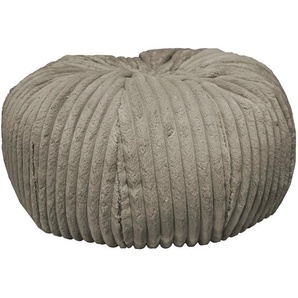 Carryhome Pouf, Taupe, Textil, 90 l, Füllung: Styroporkugeln, 60x30x60 cm, Indoor, Reißverschluss, Wohnzimmer, Hocker, Poufs