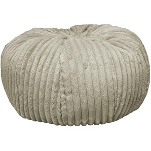 Carryhome Pouf, Sand, Textil, 90 l, Füllung: Styroporkugeln, 60x30x60 cm, Indoor, Reißverschluss, Wohnzimmer, Hocker, Poufs