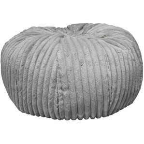 Carryhome Pouf, Grau, Textil, 90 l, Füllung: Styroporkugeln, 60x30x60 cm, Indoor, Reißverschluss, Wohnzimmer, Hocker, Poufs