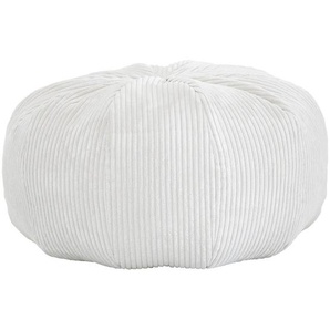 Carryhome Pouf, Natur, Textil, 90 l, Füllung: Styroporkugeln, 60x30x60 cm, Indoor, Reißverschluss, Wohnzimmer, Hocker, Poufs