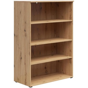 Carryhome Regal, Eiche Artisan, Holzwerkstoff, 3 Fächer, 80x115x40 cm, FSC Mix, Typenauswahl, Beimöbel erhältlich, stehend, Arbeitszimmer, Büroregale, Bücherregale