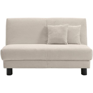 Carryhome Schlafsofa, Beige, Textil, 2-Sitzer, Füllung: Schaumstoff, 145x85x100 cm, Made in Germany, Typenauswahl, Bettkasten erhältlich, Fußauswahl, Stoffauswahl, Liegefunktion, Schlafen auf Sitzhöhe, Rücken echt, Kinder- & Jugendzimmer, Jugendmöbel,