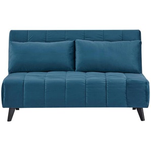 Carryhome Schlafsofa, Dunkelblau, Textil, Kiefer, massiv, 2-Sitzer, Füllung: Polyester, 143x82x91 cm, Kinder- & Jugendzimmer, Jugendmöbel, Jugendsofas