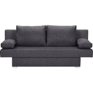 Carryhome Schlafsofa, Dunkelgrau, Textil, 2-Sitzer, Füllung: Schaumstoff, 190x74-86x80 cm, Schlafen auf Sitzhöhe, Kinder- & Jugendzimmer, Jugendmöbel, Jugendsofas