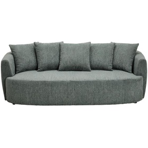 Carryhome Schlafsofa, Dunkelgrün, Textil, 3-Sitzer, Füllung: Faserbällchen, Schaumstoffflocken, 238x74x107 cm, Oeko-Tex® Standard 100, Stoffauswahl, Liegefunktion, Schlafen auf Sitzhöhe, Rücken echt, Wohnzimmer, Sofas & Couches, Schlafsofas, Schlafsofas