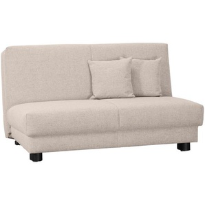 Carryhome Schlafsofa, Greige, Textil, 2-Sitzer, Füllung: Schaumstoff, 145x85x100 cm, Made in Germany, Typenauswahl, Bettkasten erhältlich, Fußauswahl, Stoffauswahl, Liegefunktion, Rücken echt, Kinder- & Jugendzimmer, Jugendmöbel, Jugendsofas