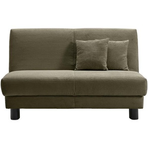 Carryhome Schlafsofa, Grün, Textil, 2-Sitzer, Füllung: Schaumstoff, 145x85x100 cm, Made in Germany, Typenauswahl, Bettkasten erhältlich, Fußauswahl, Stoffauswahl, Liegefunktion, Schlafen auf Sitzhöhe, Rücken echt, Kinder- & Jugendzimmer, Jugendmöbel,