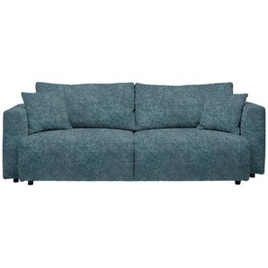 Carryhome Schlafsofa, Pastellblau, Textil, 3-Sitzer, Füllung: Schaumstoff, Faserbällchen,Schaumstoff, Faserbällchen, 250x92x105 cm, Made in EU, Oeko-Tex® Standard 100, Stoffauswahl, Schlafen auf Sitzhöhe, Rücken echt, Kinder- & Jugendzimmer, Jugendmöbel,