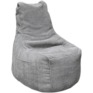 Carryhome Sitzsack, Hellgrau, Textil, 270 l, Füllung: Styroporkugeln, 85x100x85 cm, Indoor, Reißverschluss, Wohnzimmer, Hocker, Sitzsäcke