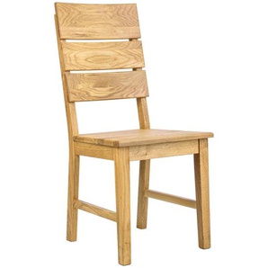 Carryhome Stuhl, Wildeiche, Holz, Wildeiche, massiv, eckig, 43x97.5x52 cm, Esszimmer, Stühle, Esszimmerstühle, Vierfußstühle
