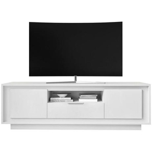 Carryhome Tv-Element, Weiß, Metall, 1 Schubladen, 180x58x50 cm, Kabeldurchlass, Kleinmöbel