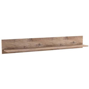 Carryhome Wandboard, Eiche, Holzwerkstoff, Holzoptik, 179x25x23.6 cm, FSC Mix, Wohnzimmer, Regale, Wandboards