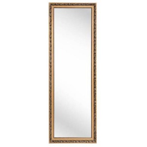Carryhome Wandspiegel, Gold, Glas, Eukalyptusholz, massiv, rechteckig, 50x150x3 cm, senkrecht und waagrecht montierbar, Ganzkörperspiegel, Spiegel, Wandspiegel