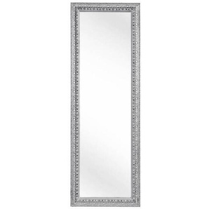 Carryhome Wandspiegel, Silber, Glas, Eukalyptusholz, massiv, rechteckig, 50x150x3 cm, Ganzkörperspiegel, Spiegel, Wandspiegel