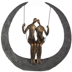 Casablanca by Gilde Dekofigur Skulptur Swing, bronzefarben/grau (1 St), bronzefarben/grau, Polyresin