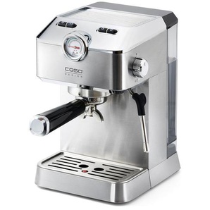 Caso Design Espressomaschine, Schwarz, Edelstahl, 19.5x30.5x25.5 cm, GS-geprüft, CE, Küchengeräte, Kaffeemaschinen & Zubehör