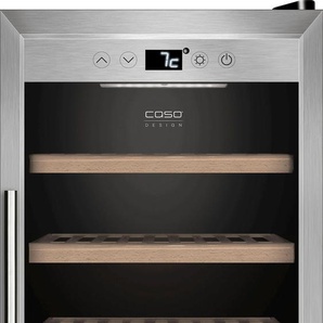 CASO Weinkühlschrank 647 WineSafe 43, G (A-G), schwarz (edelstahl, schwarz), B:39,5cm H:103,5cm T:67,5cm, Weinkühlschränke