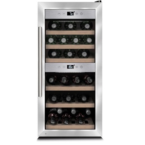 CASO Weinkühlschrank 719, WineComfort 240 Smart, G (A-G), schwarz (edelstahl, schwarz), B:40cm H:87cm T:60cm, Weinkühlschränke