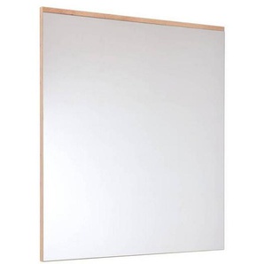 Cassando Wandspiegel Almada, Eiche, Glas, Holzwerkstoff, rechteckig, 80x89x2 cm, Spiegel, Wandspiegel