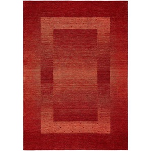 Cazaris Orientteppich, Rot, Textil, Bordüre, rechteckig, 70x140 cm, Care & Fair, AZO-frei, Handmade in India, für Fußbodenheizung geeignet, in verschiedenen Größen erhältlich, Teppiche & Böden, Teppiche, Orientteppiche