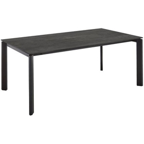 Celina Home Esstisch London, Schwarz, Metall, Holzwerkstoff, rechteckig, eckig, 95x76x160-260 cm, ausziehbar, in verschiedenen Größen erhältlich, Holzdekoren erhältlich, Esszimmer, Tische, Esstische