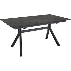 Celina Home Esstisch Paris, Schwarz, Metall, Holzwerkstoff, rechteckig, Y-Form, 95x76x200 cm, in verschiedenen Größen und Holzarten erhältlich, Esszimmer, Tische, Esstische