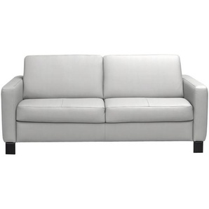 Celina Home Schlafsofa Aruba, Hellgrau, Textil, Leder, Kombination Echtleder/Lederlook, Rindleder, 3-Sitzer, 190x87x100 cm, Made in EU, Fußauswahl, Lederauswahl, Stoffauswahl, Rücken echt, Kinder- & Jugendzimmer, Jugendmöbel, Jugendsofas