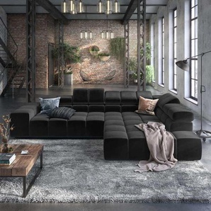 HOMELIV. Charlotta Ecksofa 319x215x82cm Velvet Black