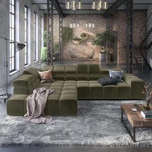 HOMELIV. Charlotta Ecksofa  319x215x82cm Velvet Oliv