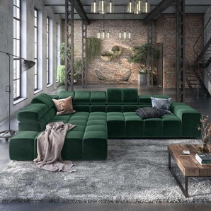 HOMELIV. Charlotta Ecksofa  319x215x82cm Velvet Smaragd