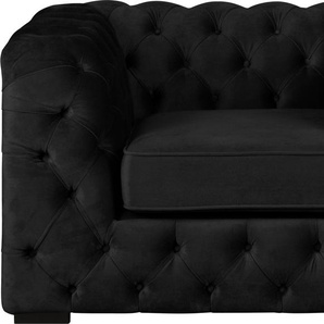 Chesterfield-Sessel GUIDO MARIA KRETSCHMER HOME&LIVING Kalina Sessel Sessel Gr. Samtvelours, B/H/T: 110 cm x 67 cm x 98 cm, schwarz Chesterfield Sessel mit klassischer Chesterfield-Knopfheftung, sehr hochwertige Qualität