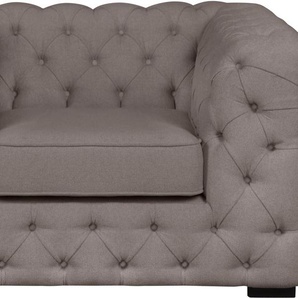 Chesterfield-Sessel GUIDO MARIA KRETSCHMER HOME&LIVING Kalina Sessel Sessel Gr. Struktur, B/H/T: 110 cm x 67 cm x 98 cm, braun Chesterfield Sessel mit klassischer Chesterfield-Knopfheftung, sehr hochwertige Qualität