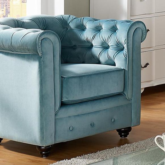 Chesterfield Sessel in Blau Preisvergleich Moebel 24