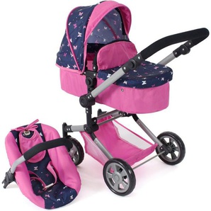 CHIC2000 Kombi-Puppenwagen Linus, Butterfly, rosa, (Set)