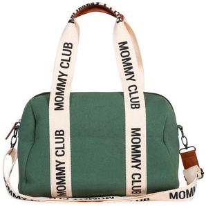 Childhome Wickeltasche Mommy Club Signatur Grün Canvas, Grün, Weiß, Kunststoff, Textil, 38x21x27 cm, Kinderwagen, Kinderwagenzubehör