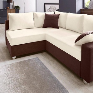 COLLECTION AB Ecksofa Parma L-Form, mit Bettfunktion und Federkern