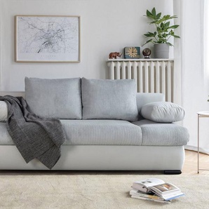 COLLECTION AB Schlafsofa Chicago, mit Bettfunktion und Bettkasten, im Cord-Samt Mix