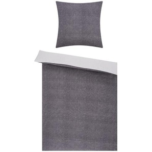 como Biber Bettwäsche Woolen Texture | grau | 155 cm |