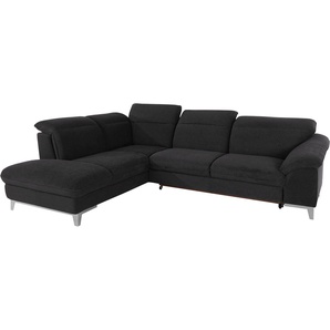 COTTA Polstergarnitur Teresa, (Set), Set: bestehend aus Ecksofa und Hocker, Ecksofa wahlweise Bettfunktion