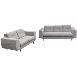 Couchgarnitur TREVISO Sofa 2+3 dunkelgrau