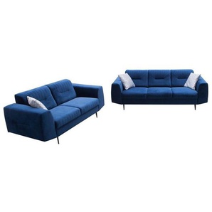 Couchgarnitur TREVISO Sofa 2+3 marineblau