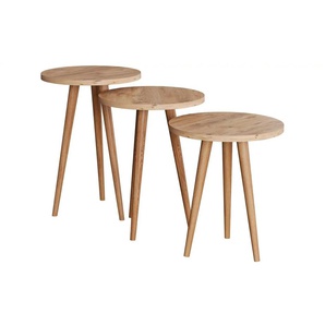 Couchtisch 3er-Set - holzfarben - Materialmix - 34 cm - 52 cm | Möbel Kraft