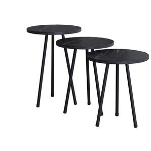 Couchtisch 3er-Set ¦ schwarz ¦ Maße (cm): B: 35 H: 52