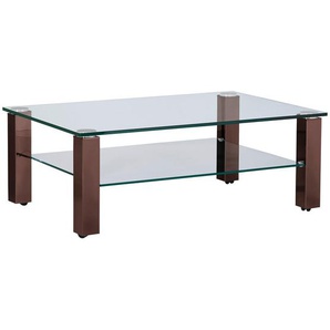 Xxxl Couchtisch, Braun, Metall, Glas, rechteckig, eckig, 70x42.5x110 cm, Wohnzimmer, Wohnzimmertische, Couchtische, Glas-Couchtische