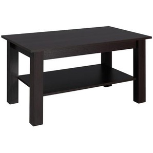 Couchtisch C25 - 102 cm Weiß Hochglanz + Schwarz Hochglanz