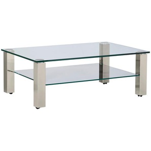 Xxxl Couchtisch, Grau, Metall, Glas, rechteckig, eckig, 70x42.5x110 cm, Wohnzimmer, Wohnzimmertische, Couchtische, Glas-Couchtische