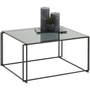 Xxxl Couchtisch, Grau, Schwarz, Metall, Glas, rechteckig, eckig, 60x38x75 cm, Made in Germany, Wohnzimmer, Wohnzimmertische, Couchtische, Glas-Couchtische