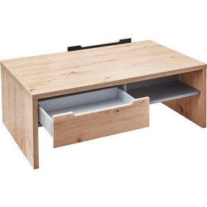 Couchtisch INNOSTYLE, braun (braun, artisan eiche), B:110cm H:40cm T:65cm, Oberboden: Artisan Eiche Nachbildung (Spanplatte); Front Schubkasten: Artisan Eiche (MDF), Tische