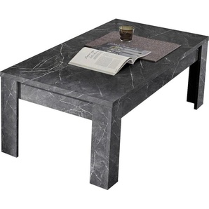 Couchtisch INOSIGN Carrara Tische Gr. B/H/T: 122 cm x 45 cm x 65 cm, grau (anthrazit marmor, optik, anthrazit optik) Couchtische eckig (125 x 65 cm)