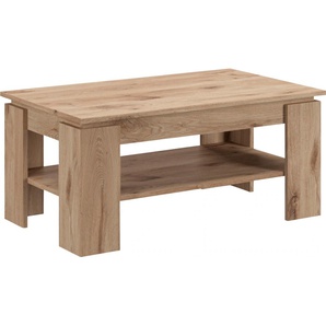 Couchtisch INOSIGN Kalmar, braun (nox oak nb, nox oak nb, nox oak nb), B:100cm H:45cm T:60cm, Tische, Couchtisch Eckige Couchtische, (100 x 60 cm), Topseller